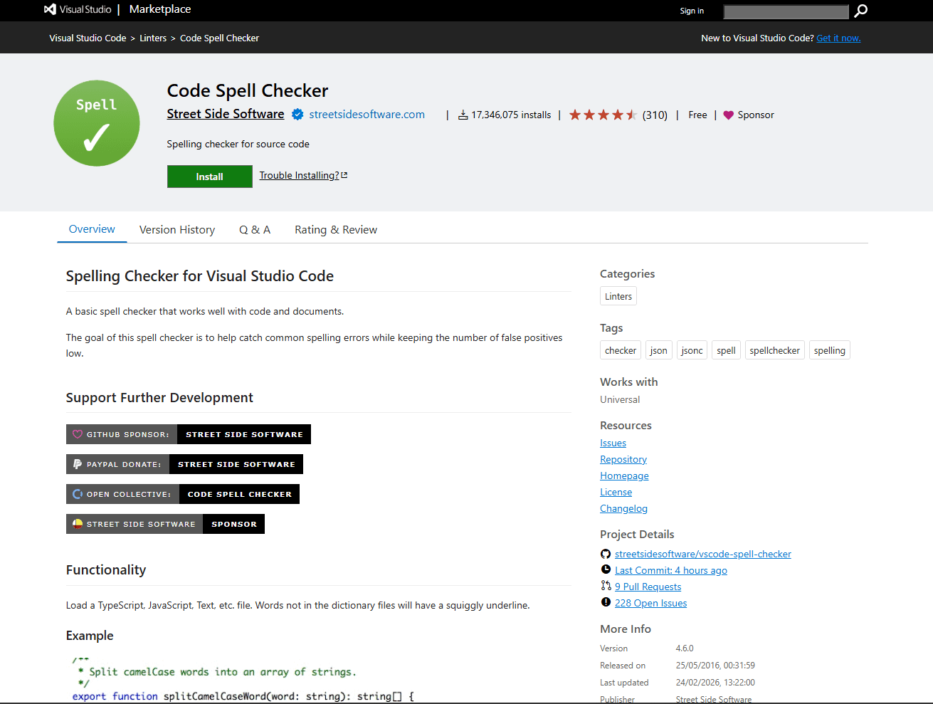 Code Spell Checker