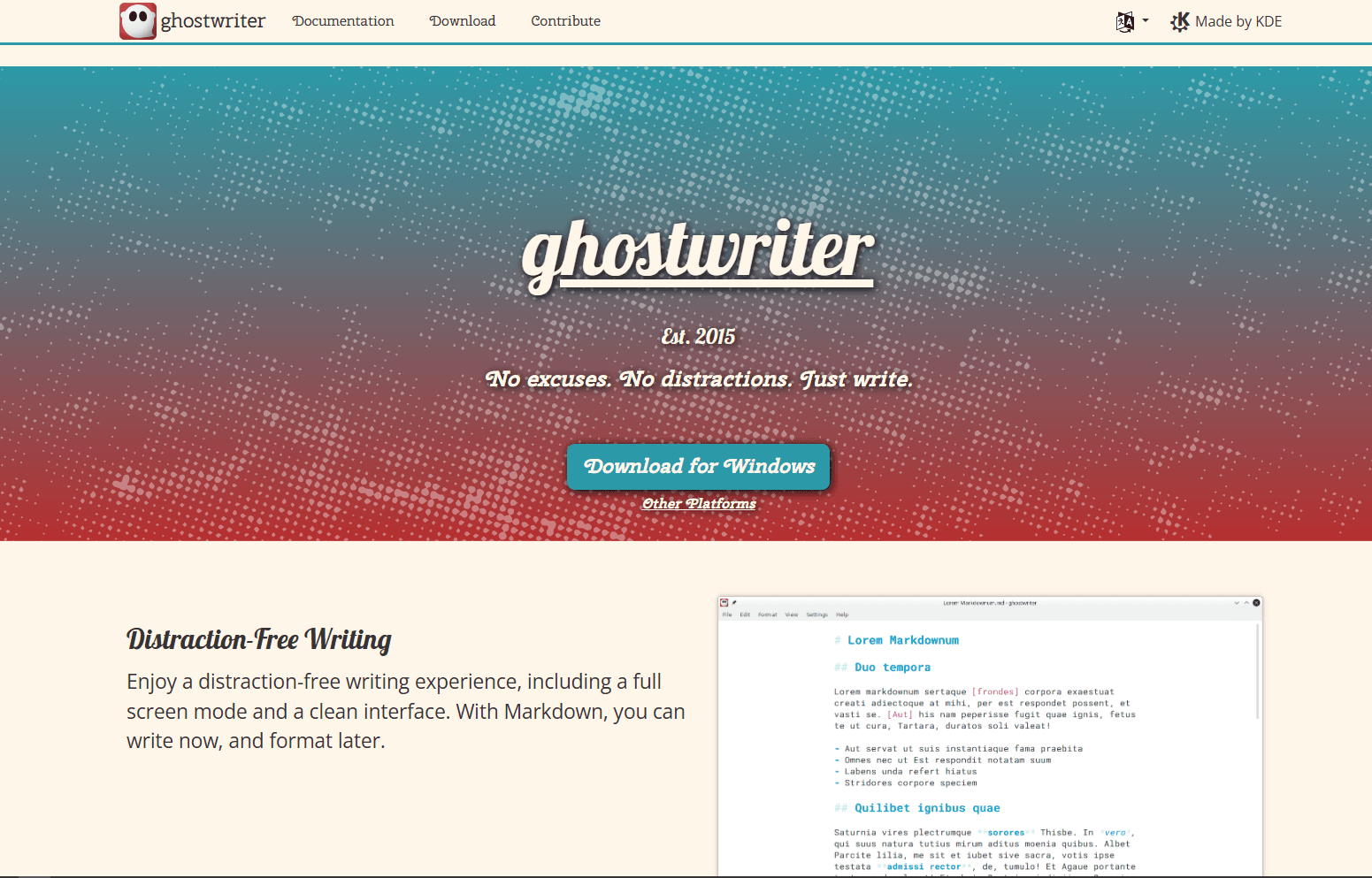 ghostwriter Editor