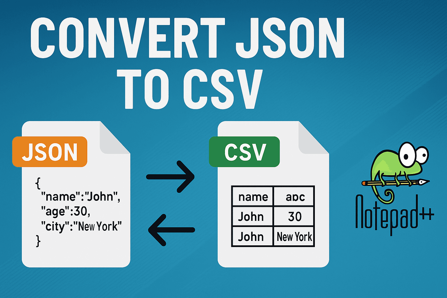 Thumbnail for Convert JSON to CSV in Notepad++: Step-by-Step Guide