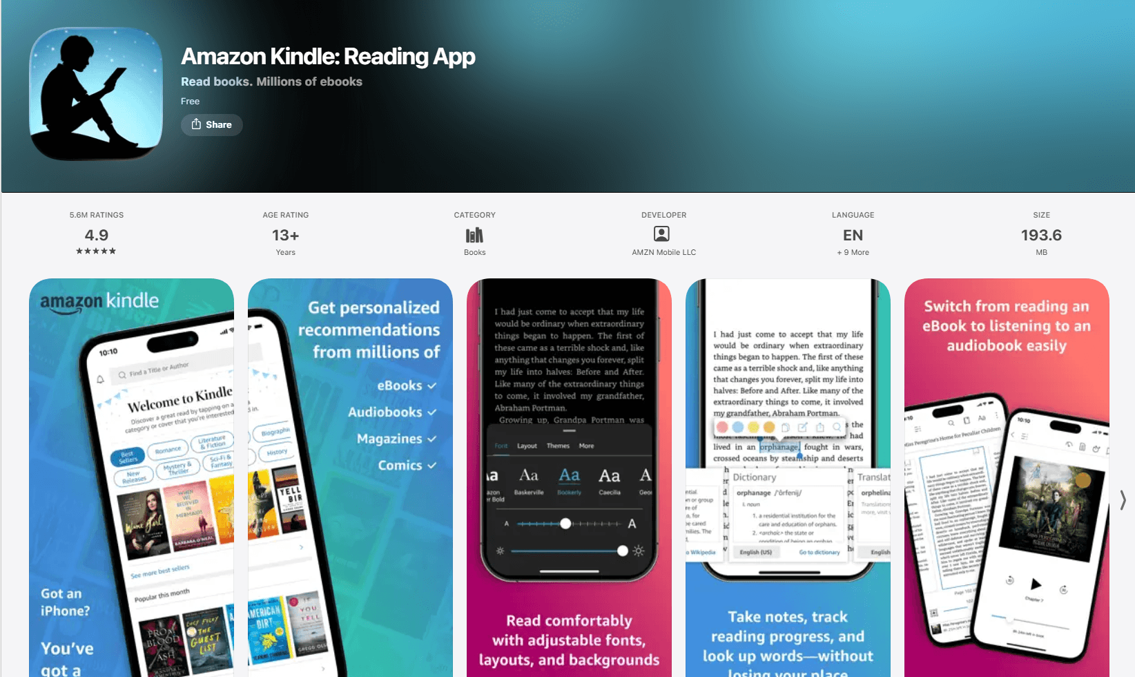Kindle on iOS