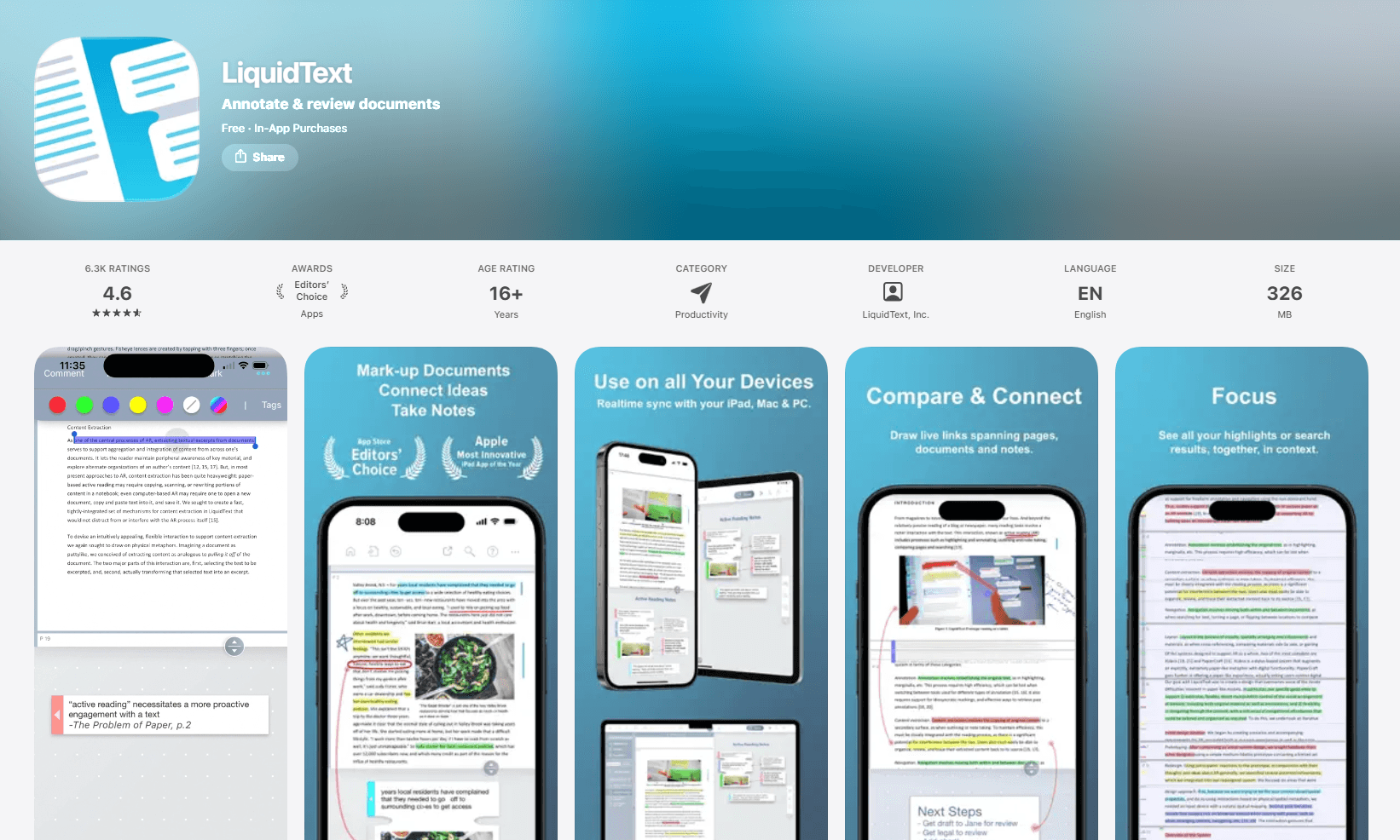LiquidText on iPad
