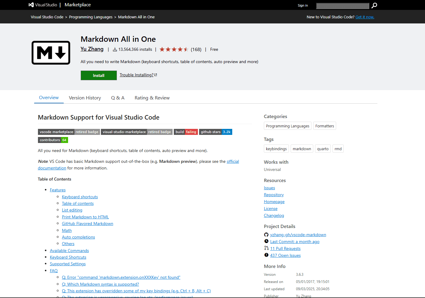 Markdown All in One
