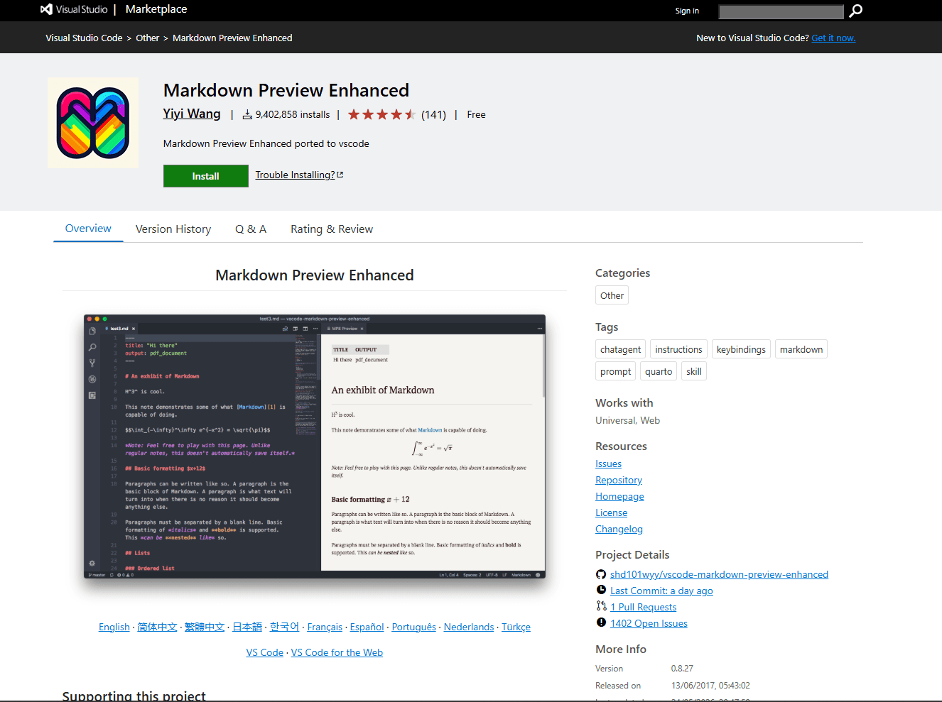 Markdown Preview Enhanced