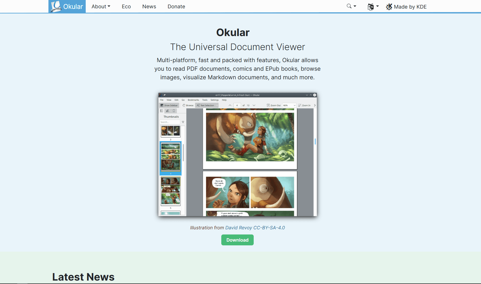 Okular on Ubuntu
