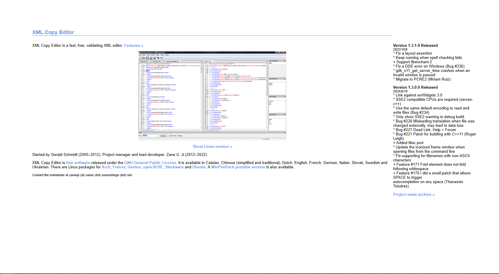 XML Copy Editor