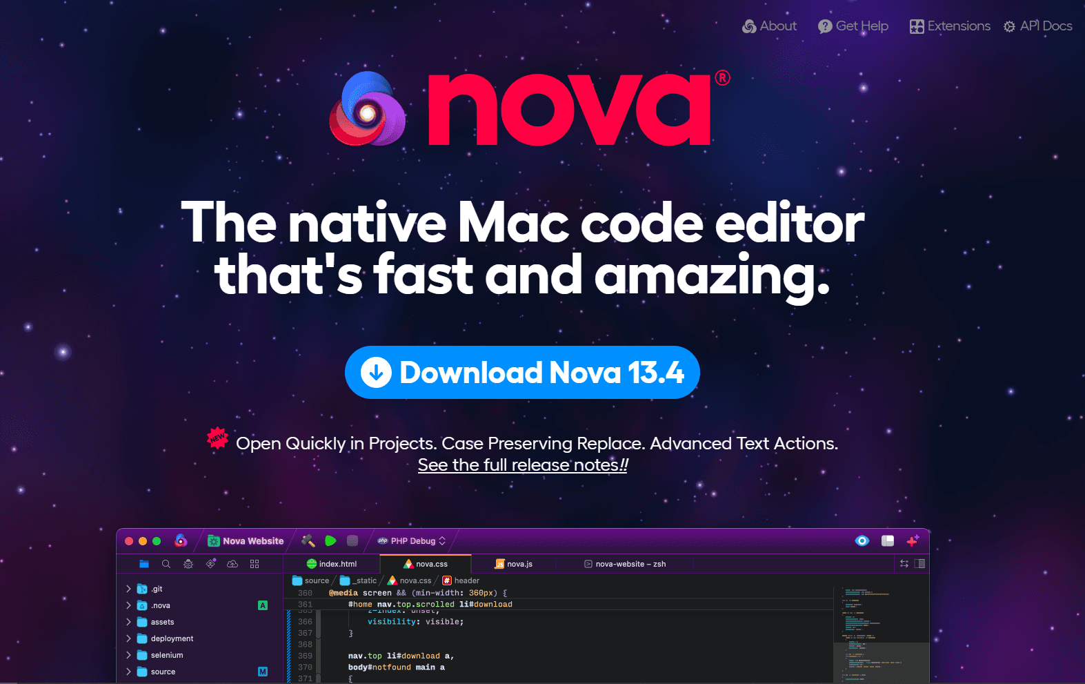 Nova on Mac